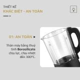 Máy Xay Nấu Đa Năng OLIVO CB20 - Độ Ồn Thấp Nhất - Chống Trào Tuyệt Đối - Vệ Sinh Khử Khuẩn - Chống Dính Gốm