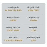 Máy Xay Nấu Đa Năng OLIVO X24 PRO - Đa Chức Năng - Chống Trào Tuyệt Đối - Mâm Nhiệt Gốm Chống Dính