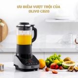 Máy Xay Nấu Đa Năng OLIVO CB20 - Độ Ồn Thấp Nhất - Chống Trào Tuyệt Đối - Vệ Sinh Khử Khuẩn - Chống Dính Gốm