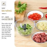 Dụng Cụ Xay Thực Phẩm Đa Năng Mini OLIVO MPC400A – Xay Tỏi Ớt, Xay Thịt, Xay Hạt Nhanh Chóng – Dây Kéo Chắc Chắn – Dung Tích 400ML – Dễ Dàng Vệ Sinh