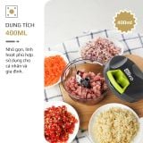 Dụng Cụ Xay Thực Phẩm Đa Năng Mini OLIVO MPC400A – Xay Tỏi Ớt, Xay Thịt, Xay Hạt Nhanh Chóng – Dây Kéo Chắc Chắn – Dung Tích 400ML – Dễ Dàng Vệ Sinh