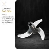 Dụng Cụ Xay Thực Phẩm Đa Năng Mini OLIVO MPC400A – Xay Tỏi Ớt, Xay Thịt, Xay Hạt Nhanh Chóng – Dây Kéo Chắc Chắn – Dung Tích 400ML – Dễ Dàng Vệ Sinh