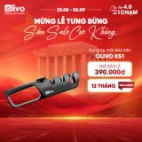Dụng Cụ Mài Dao Kéo OLIVO KS1 - Làm Sắc Nhanh - 3 Khe Mài Riêng Biệt - Núm Xoay Điều Chỉnh Góc Mài - Dễ Sử Dụng