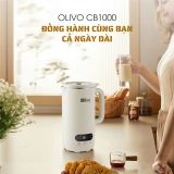 Máy Xay Nấu Đa Năng OLIVO CB1000 - Dung Tích 1L, Nắp INOX Kết Hợp Kính Cường Lực Duy Nhất Trên Thị Trường, Công Suất 880W, 9 Chế Độ, Chống Trào Tuyệt Đối
