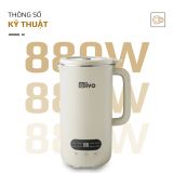 Máy Xay Nấu Đa Năng OLIVO CB1000 - Dung Tích 1L, Nắp INOX Kết Hợp Kính Cường Lực Duy Nhất Trên Thị Trường, Công Suất 880W, 9 Chế Độ, Chống Trào Tuyệt Đối