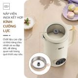 Máy Xay Nấu Đa Năng OLIVO CB1200 - Dung Tích 1.2L - Nắp INOX 304 Kết Hợp Kính Cường Lực - 10 Chế Độ, Khử Khuẩn, Chống Trào Tuyệt Đối
