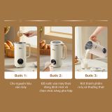 Máy Xay Nấu Đa Năng OLIVO CB1200 - Dung Tích 1.2L - Nắp INOX 304 Kết Hợp Kính Cường Lực - 10 Chế Độ, Khử Khuẩn, Chống Trào Tuyệt Đối