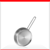 CHẢO INOX OLIVO P2055 – Chống Dính Tự Nhiên, Đường Kính 20cm, Sâu Lòng 5.5cm, Nấu Được Trên Mọi Loại Bếp