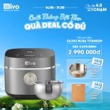 Nồi Cơm Điện OLIVO RC86 Titanium - Lòng Nồi INOX 304 Chống Dính Tự Nhiên, Nấu Cơm Ngon, Thiết Kế Tinh Tế, Sang Trọng