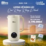 Máy Xay Nấu Đa Năng OLIVO CB1200 - Dung Tích 1.2L - Nắp INOX 304 Kết Hợp Kính Cường Lực - 10 Chế Độ, Khử Khuẩn, Chống Trào Tuyệt Đối