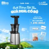 Máy Ép Chậm OLIVO SJ210- Ép Kiệt Bã 97% - Ép Trái Cây Hoa Quả Rau Củ Đa Năng