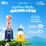 Máy Xay Sinh Tố OLIVO MB300 - 2 Cốc Linh Hoạt - Xay Đá Bào, Sinh Tố, Smoothie - Dung Tích 600ML