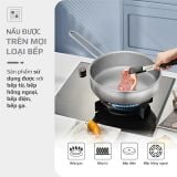 CHẢO INOX OLIVO P2055 – Chống Dính Tự Nhiên, Đường Kính 20cm, Sâu Lòng 5.5cm, Nấu Được Trên Mọi Loại Bếp