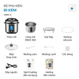 Nồi Áp Suất Điện Đa Năng OLIVO PC680 - Màn Hình OLED Hiện Đại, Lòng Nồi INOX 304, Đa Chức Năng 16 Chế Độ Cài Sẵn, Dung Tích 6L, Công Suất 1500W