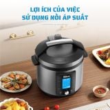 Nồi Áp Suất Điện Đa Năng OLIVO PC680 - Màn Hình OLED Hiện Đại, Lòng Nồi INOX 304, Đa Chức Năng 16 Chế Độ Cài Sẵn, Dung Tích 6L, Công Suất 1500W