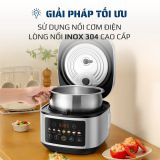 Nồi Cơm Điện OLIVO RC88 – Lòng Nồi INOX 304 Chống Dính Tự Nhiên, Bảng Điều Khiển OLED Sống Động, Nấu Cơm Ngon, Thiết Kế Sang Trọng