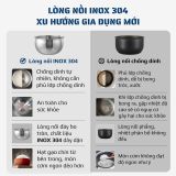Nồi Cơm Điện OLIVO RC88 – Lòng Nồi INOX 304 Chống Dính Tự Nhiên, Bảng Điều Khiển OLED Sống Động, Nấu Cơm Ngon, Thiết Kế Sang Trọng