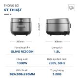Nồi Cơm Điện Cao Tần OLIVO RC900IH – Lòng Nồi INOX 316L Cao Cấp, Công Nghệ Cao Tần Giữ Trọn Dinh Dưỡng, Bảng Điều Khiển Oled Sống Động, Hiện Đại, Cao Cấp
