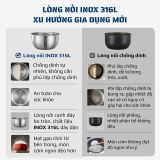 Nồi Cơm Điện Cao Tần OLIVO RC900IH – Lòng Nồi INOX 316L Cao Cấp, Công Nghệ Cao Tần Giữ Trọn Dinh Dưỡng, Bảng Điều Khiển Oled Sống Động, Hiện Đại, Cao Cấp