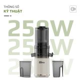 Máy Ép Chậm OLIVO SJ2000 - Khoang Tiếp Lớn, Củ Ép Kết Hợp Lưỡi Cắt Thông Minh, Thiết Kế Sang Trọng, Đẳng Cấp