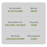 Máy Ép Chậm OLIVO SJ2000 - Khoang Tiếp Lớn, Củ Ép Kết Hợp Lưỡi Cắt Thông Minh, Thiết Kế Sang Trọng, Đẳng Cấp