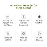 Máy Ép Chậm OLIVO SJ2000 - Khoang Tiếp Lớn, Củ Ép Kết Hợp Lưỡi Cắt Thông Minh, Thiết Kế Sang Trọng, Đẳng Cấp