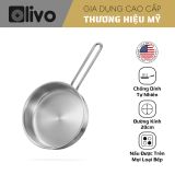 CHẢO INOX OLIVO P2055 – Chống Dính Tự Nhiên, Đường Kính 20cm, Sâu Lòng 5.5cm, Nấu Được Trên Mọi Loại Bếp