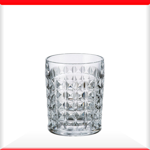 Bộ 6 cốc Pha Lê Tiệp uống rượu whiskey Bohemina Diamond Tumbler - 230ml