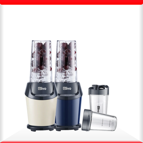 Máy Xay Sinh Tố OLIVO MB1000 - Ba Cốc Xay Linh Hoạt - Xay Đá Bào, Xay Sinh Tố, Smoothie, Đồ Ăn Dặm Cho Bé, Xay Đồ Khô - Công Suất Lớn 1000W
