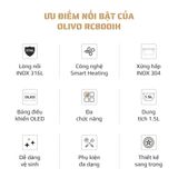 Nồi Cơm Điện Cao Tần OLIVO RC800IH – Công Nghệ Nấu Cao Tần Smart Heating, Lòng Nồi INOX 316L, 14 Chế Độ Cài Sẵn, Dung Tích 1.5L, Bảng Điều Khiển OLED