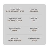 NỒI CHIÊN HẤP ĐA NĂNG OLIVO STEAMFRY XTRA - NÂNG CẤP BẢNG ĐIỀU KHIỂN OLED HIỆN ĐẠI