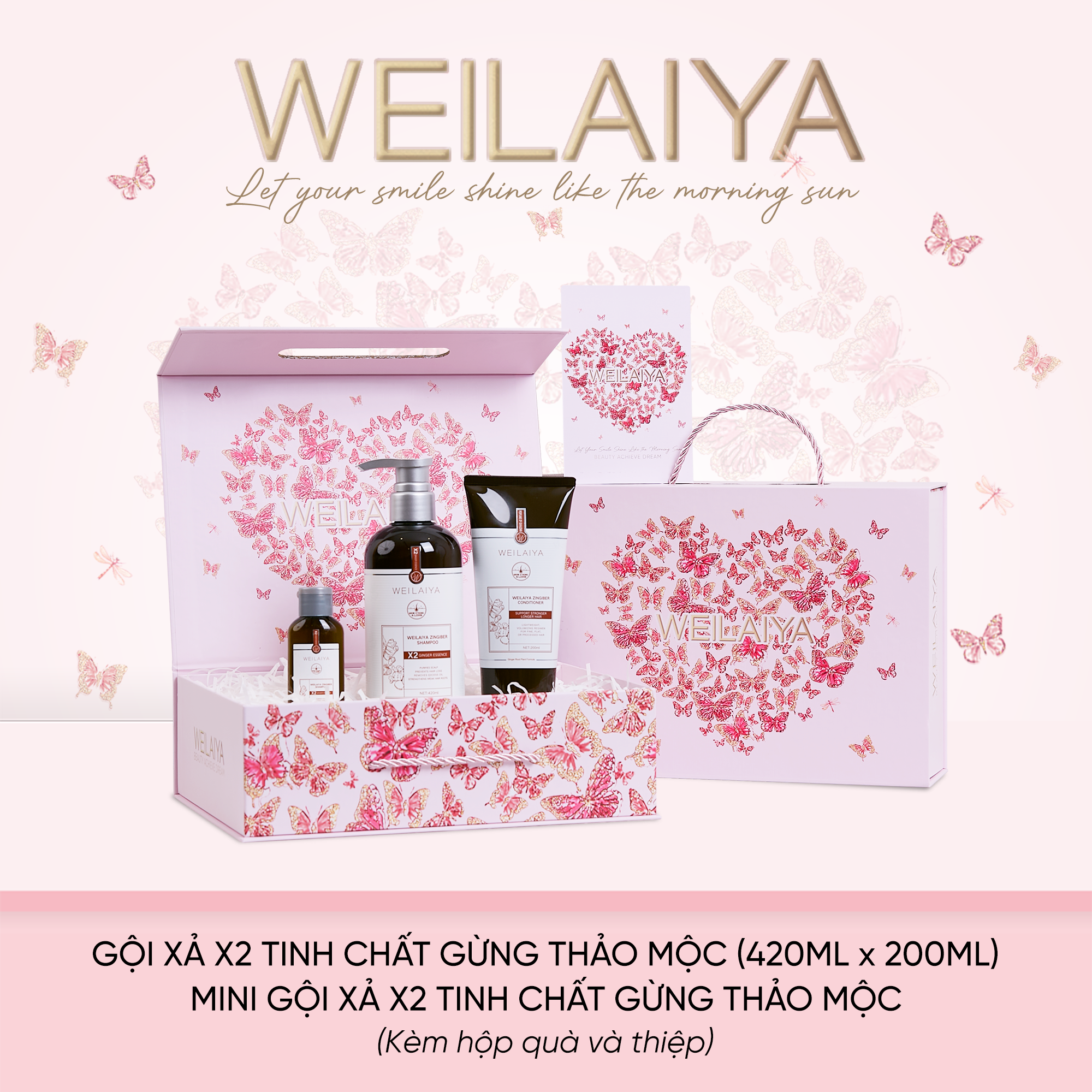  Hộp quà Vũ khúc cánh bướm 1 cặp gừng thảo mộc 