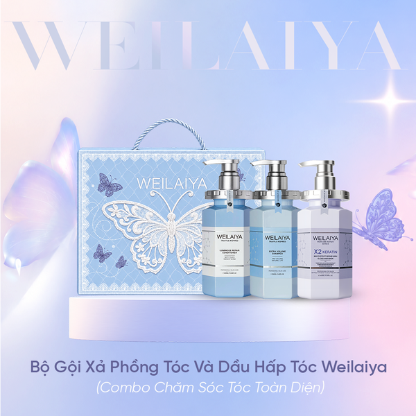  Hộp quà tặng cao cấp Weilaiya: “The Butterfly of Dreams” - Bộ gội xả phồng tóc và Dầu hấp tóc Weilaiya 