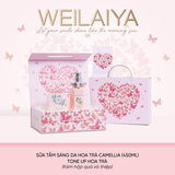 Hộp quà Vũ Khúc Cánh Bướm Sữa tắm sáng da hoa trà + Tone up hoa trà 