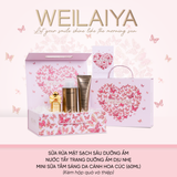  Hộp quà Vũ Khúc Cánh Bướm Sữa rửa mặt sạch sâu dưỡng ẩm + Nước tẩy trang dưỡng ẩm dịu nhẹ + mini sữa tắm hoa cúc 