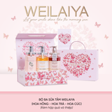  Hộp quà Vũ Khúc Cánh Bướm Sữa tắm sáng da hoa hồng + Sữa tắm sáng da hoa cúc + Sữa tắm sáng da hoa trà 