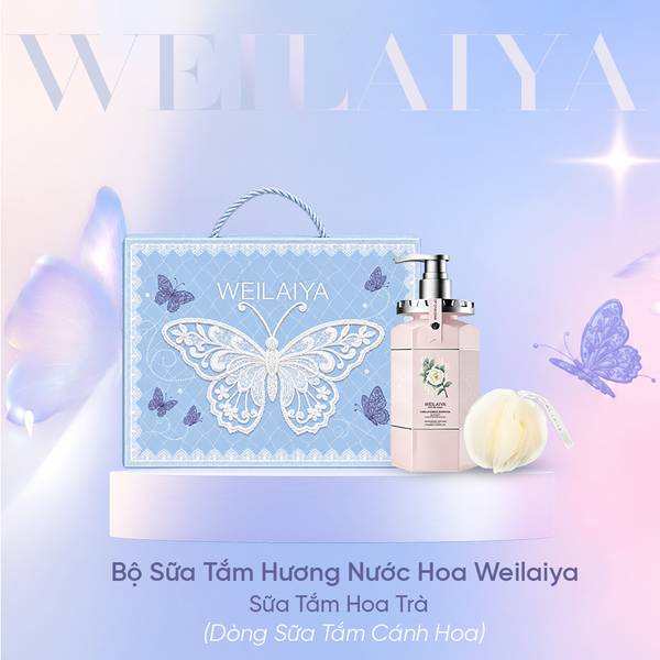  Hộp quà tặng cao cấp Weilaiya: “The Butterfly of Dreams” - Sữa tắm hương nước hoa Hoa Trà Weilaiya 