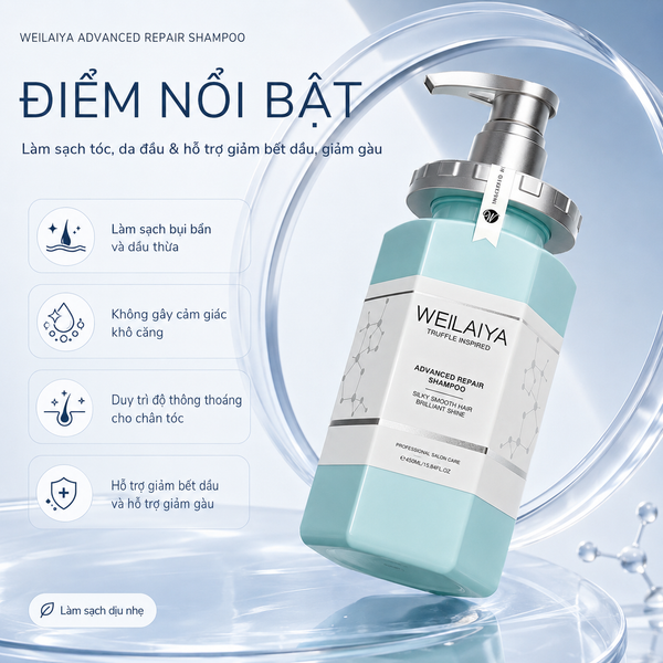  Dầu Gội Weilaiya Advanced Repair Shampoo 450ml 