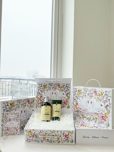 hộp quà gội gừng luxury xanh