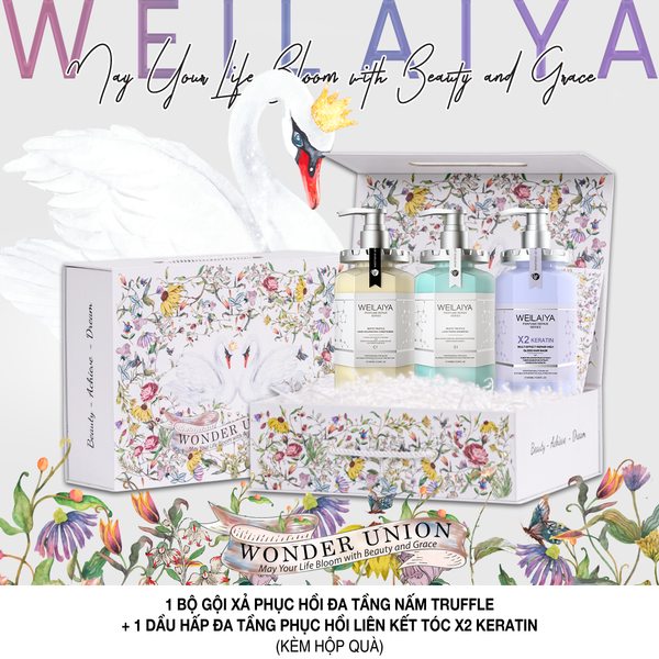 Hộp quà thiên nga 1 Cặp phục hồi nấm truffle + Dầu hấp