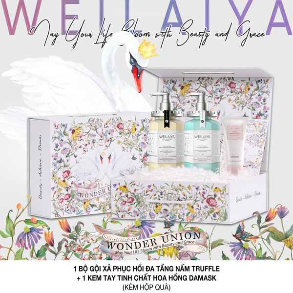 Hộp quà thiên nga 1 Cặp phục hồi nấm truffle + Kem tay