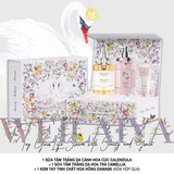  Hộp quà thiên nga 1 sữa tắm hoa cúc + sữa tắm hoa trà + Kem tay 