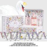  Hộp quà thiên nga 1 sữa tắm hoa trà + sữa tắm hoa hồng + Kem tay 