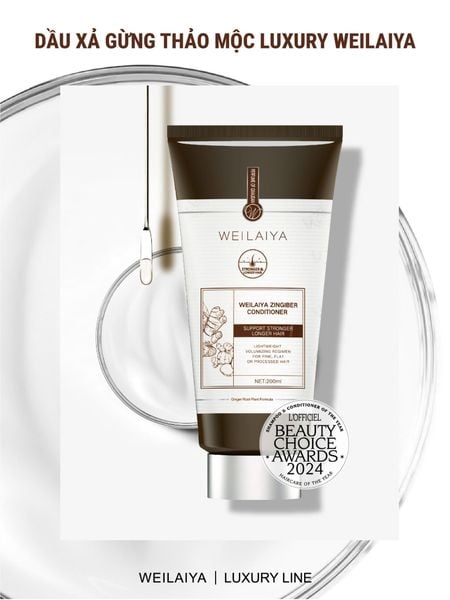 Dầu xả gừng hỗ trợ mọc tóc và giảm lão hóa da đầu Weilaiya Zingiber Conditioner 200ml 