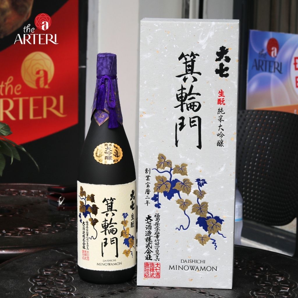 Hộp Quà Rượu Sake Kimoto Daishichi Minowamon 15% 1800ml