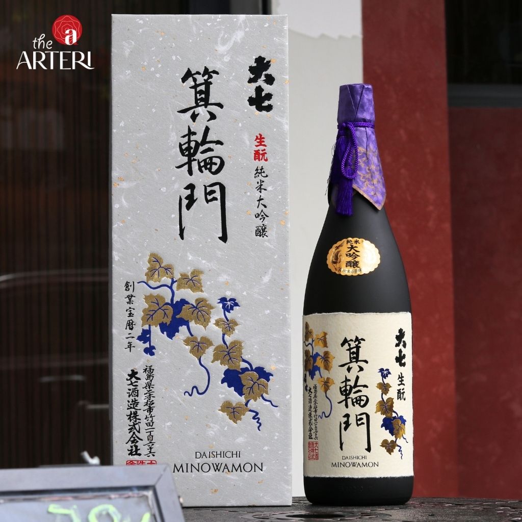 Hộp Quà Rượu Sake Kimoto Daishichi Minowamon 15% 1800ml
