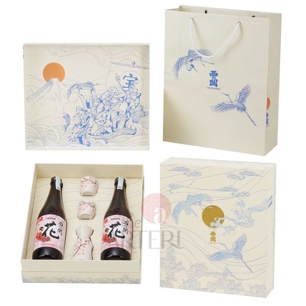 Hộp Quà Rượu Sake Nishino Seki Hana 720ml 15% - 7 Vị Thần