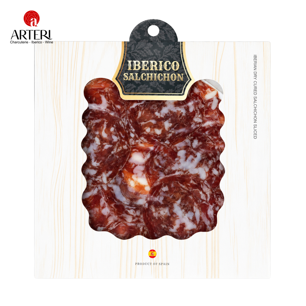 Xúc xích Muối Salami Iberico Cebo Salchichon Gói Cắt Lát 50g Montesano