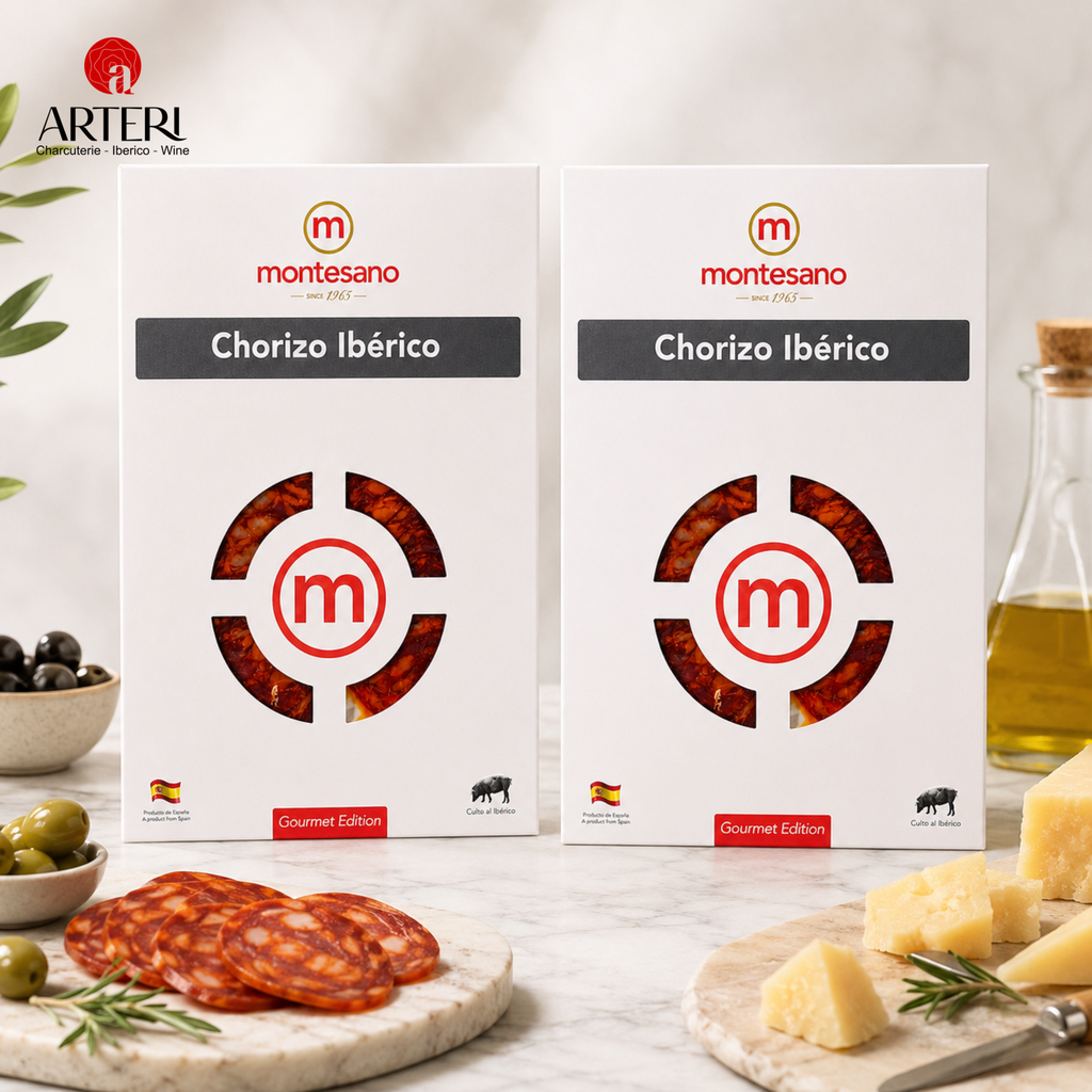Xúc xích Muối Salami Iberico Cebo Chorizo Gói Cắt Lát 100g Montesano