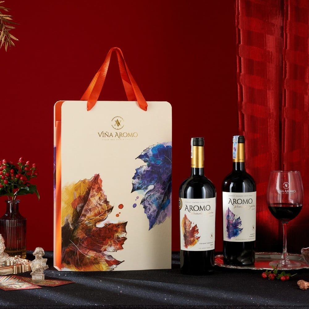 Hộp Quà Rượu Vang 2 Chai Aromo Winemaker's Selection Viña Aromo